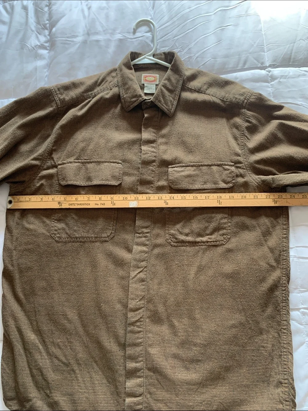 Vintage Banana Republic Men's Blue-Brown Lightweight Shirt Jacket Large Cotton